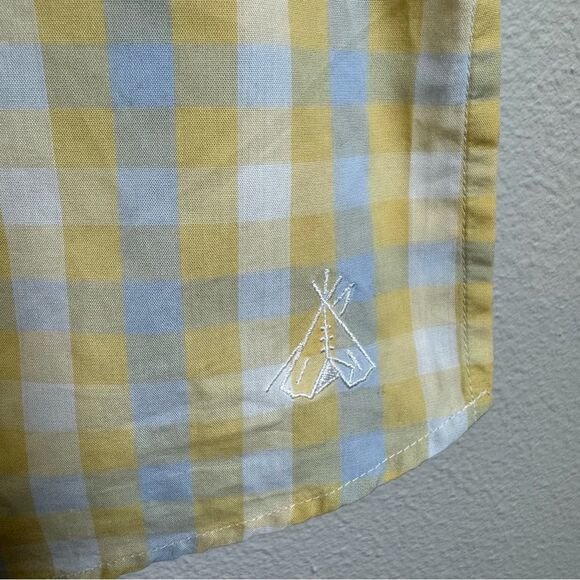 Pendleton Women’s Plaid Sleeveless Button Front Shirt Blue Yellow Size XL - Picture 3 of 8